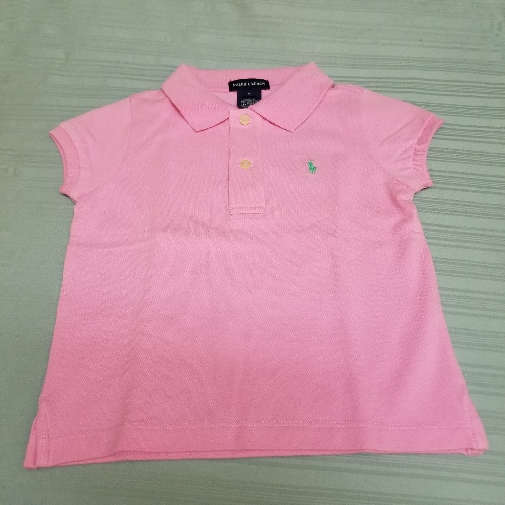 🆕 Girls Ralph Lauren Pink Polo Shirt Sz 6